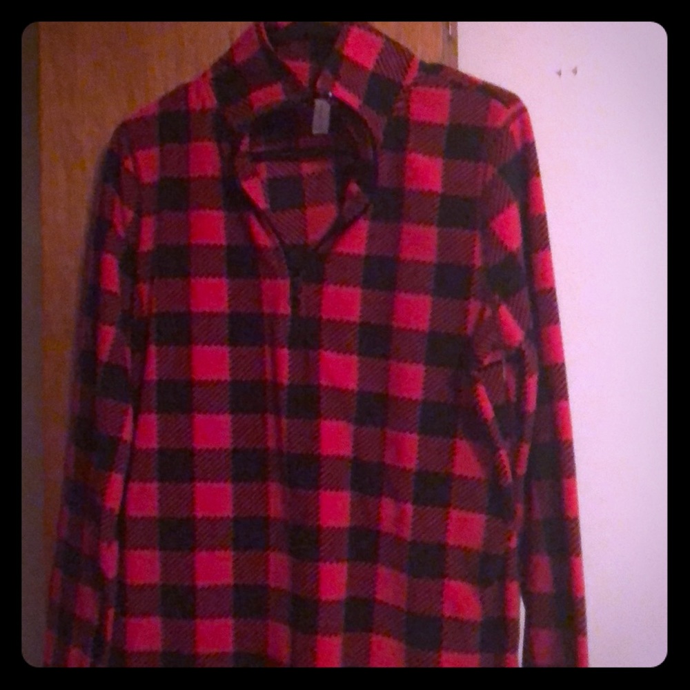 Buffalo Check Fleece 1/4 Zip Pullover